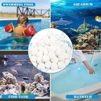 Aquarium Filterball Sand Ranplasman Polyester Fib boul Pool Filter Netwayaj boul