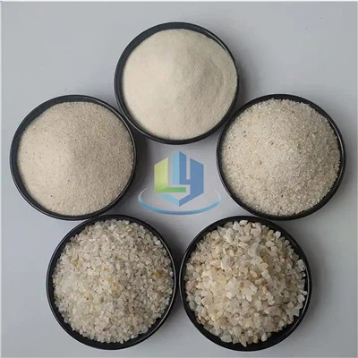 Gravel Quartz Silica Sand Filter Media Materyèl Pou Tretman Dlo